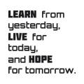 Cytat: learn from yesterday 1752 naklejka samoprzylepna