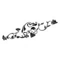 Ornament kwiatowy 1786 naklejka samoprzylepna