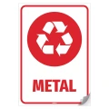 Naklejka na kosz z odpadami: Metal