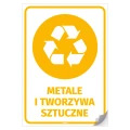 Naklejka na kosz z odpadami: Metale i tworzywa sztuczne
