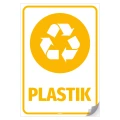 Naklejka na kosz z odpadami: Plastik