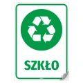 Naklejka na kosz z odpadami: Szkło