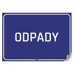 Naklejka samoprzylepna na kosz: Odpady