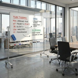 Tablica magnetyczna obrotowo-jezdna 150x100 cm standard