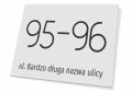 Tabliczka adresowa na budynek: numer posesji, domu, nazwa ulicy