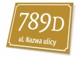 Tabliczka adresowa na dom: numer posesji, nazwa ulicy