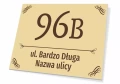 Tabliczka adresowa na dom: ulica i numer budynku, posesji