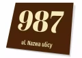 Tabliczka adresowa na dom: z nazwą ulicy i numerem