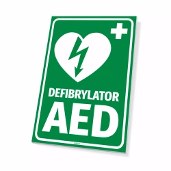 Tabliczka: defibrylator AED