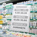 Tabliczka dla gastronomii, handlu - zapraszamy z personalizacją dni i godzin