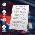 Tabliczka dla sklepu - otwarte z dniami, godzinami handlu