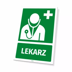 Tabliczka informacyjna: lekarz