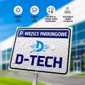 Tabliczka - miejsce parkingowe z logotypem firmy, placówki, instytucji