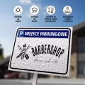 Tabliczka - miejsce parkingowe z logotypem firmy, placówki, instytucji