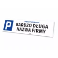 Tabliczka - miejsce parkingowe z personalizacją, 50x12 cm