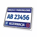 Tabliczka - miejsce parkingowe z polem do uzupełnienia