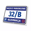 Tabliczka - miejsce parkingowe z polem do uzupełnienia