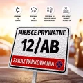 Tabliczka - miejsce prywatne z polem na oznaczenie, numer