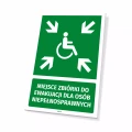 Tabliczka: miejsce zbiórki do ewakuacji dla osób niepełnosprawnych
