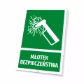 Tabliczka: młotek bezpieczeństwa