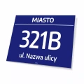 Tabliczka na dom: miasto, numer, ulica