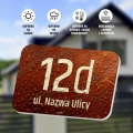 Tabliczka na dom, ogrodzenie z adresem, numerem posesji