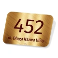 Tabliczka na dom, posesję: z numerem i ulicą