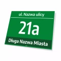 Tabliczka na dom: ulica, numer, miejscowość