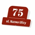 Tabliczka na dom z numerem domu lub posesji, ulicą