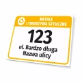Tabliczka oznaczenie kosza - metale, tworzywa sztuczne, ulica, numer domu