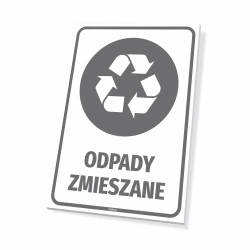 Tabliczka na kosz - Odpady zmieszane