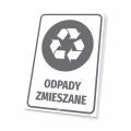Tabliczka na kosz - Odpady zmieszane