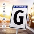 Tabliczka na parking - stanowisko z oznaczeniem, numerem
