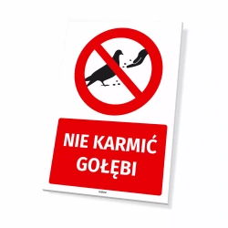 Tabliczka: Nie karmić gołębi