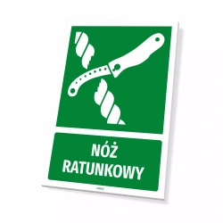 Tabliczka: nóż ratunkowy