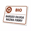 Tabliczka: oznaczenie na kosz - BIO, nazwa firmy