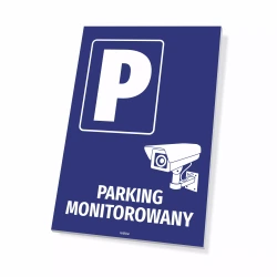 Tabliczka: Parking monitorwany