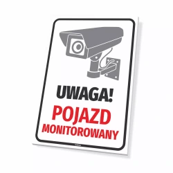 Tabliczka: Pojazd monitorowany