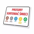 Tabliczka - Prosimy sortować śmieci