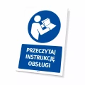 Tabliczka: Przeczytaj instrukcję obsługi