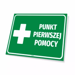 Tabliczka: punkt pierwszej pomocy