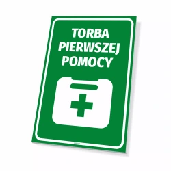 Tabliczka: torba pierwszej pomocy