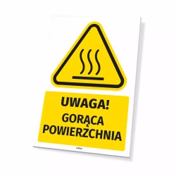 Tabliczka: Uwaga! Gorąca powierzchnia