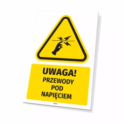 Tabliczka: Uwaga! Przewody pod napięciem