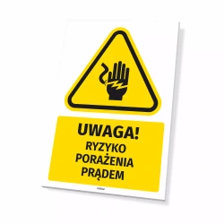 Tabliczka: Uwaga! Ryzyko porażenia prądem