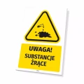 Tabliczka: Uwaga! Substancje żrące