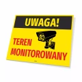 Tabliczka: Uwaga! Teren monitorowany