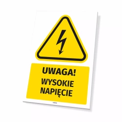 Tabliczka: Uwaga! Wysokie napięcie