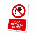 Tabliczka: Woda niezdatna do picia