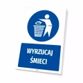 Tabliczka: Wyrzucaj śmieci